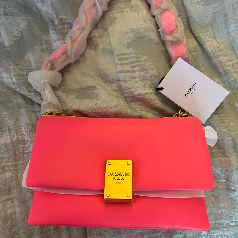 Brand new Balmain 1945 Soft Leather Clutch Bag - Picture 4 of 10